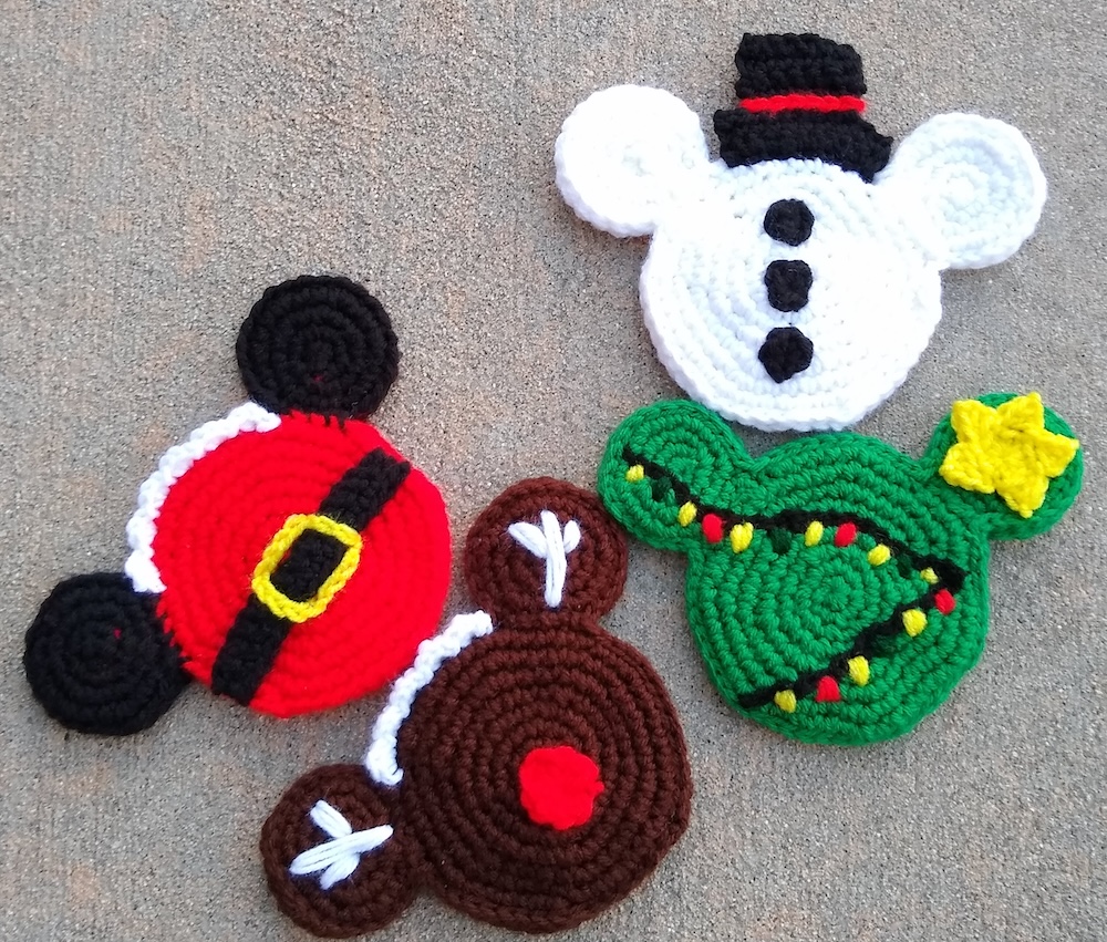 Christmas-Themed Mickey Coasters